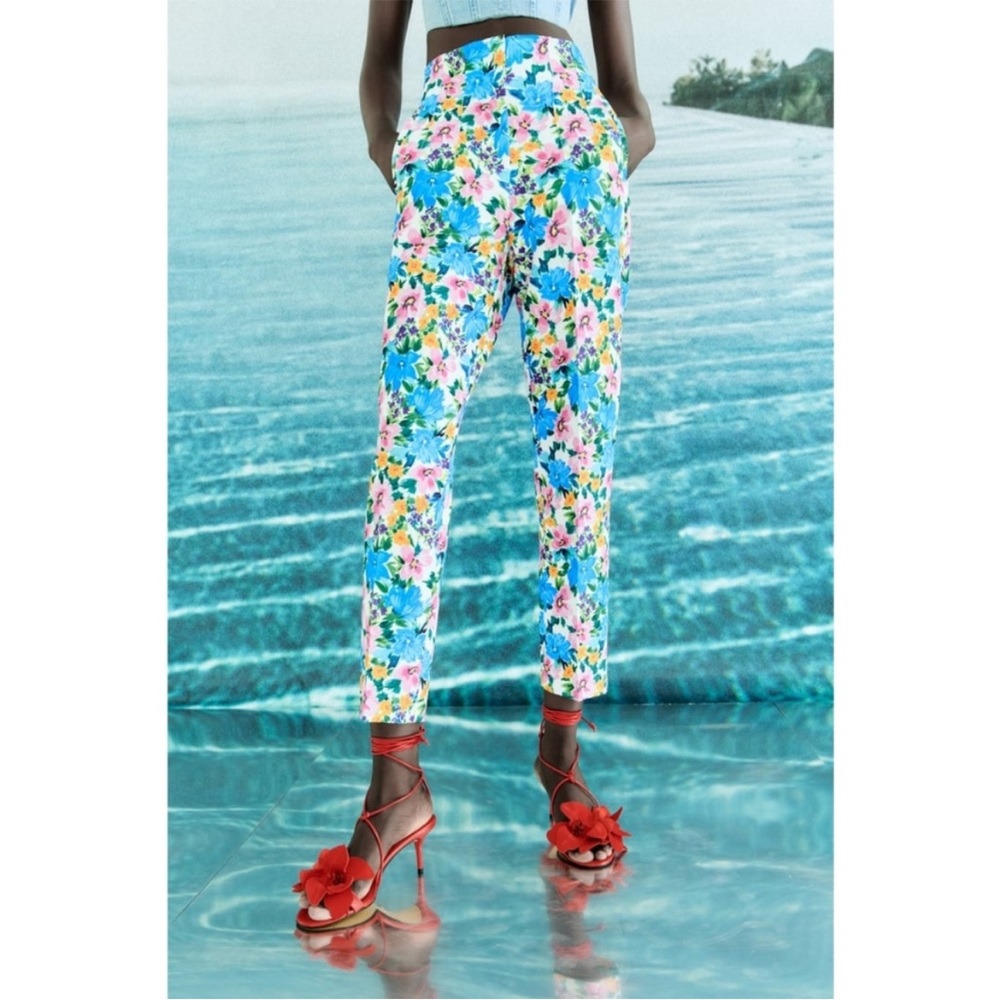 Zara Cropped Floral Pants